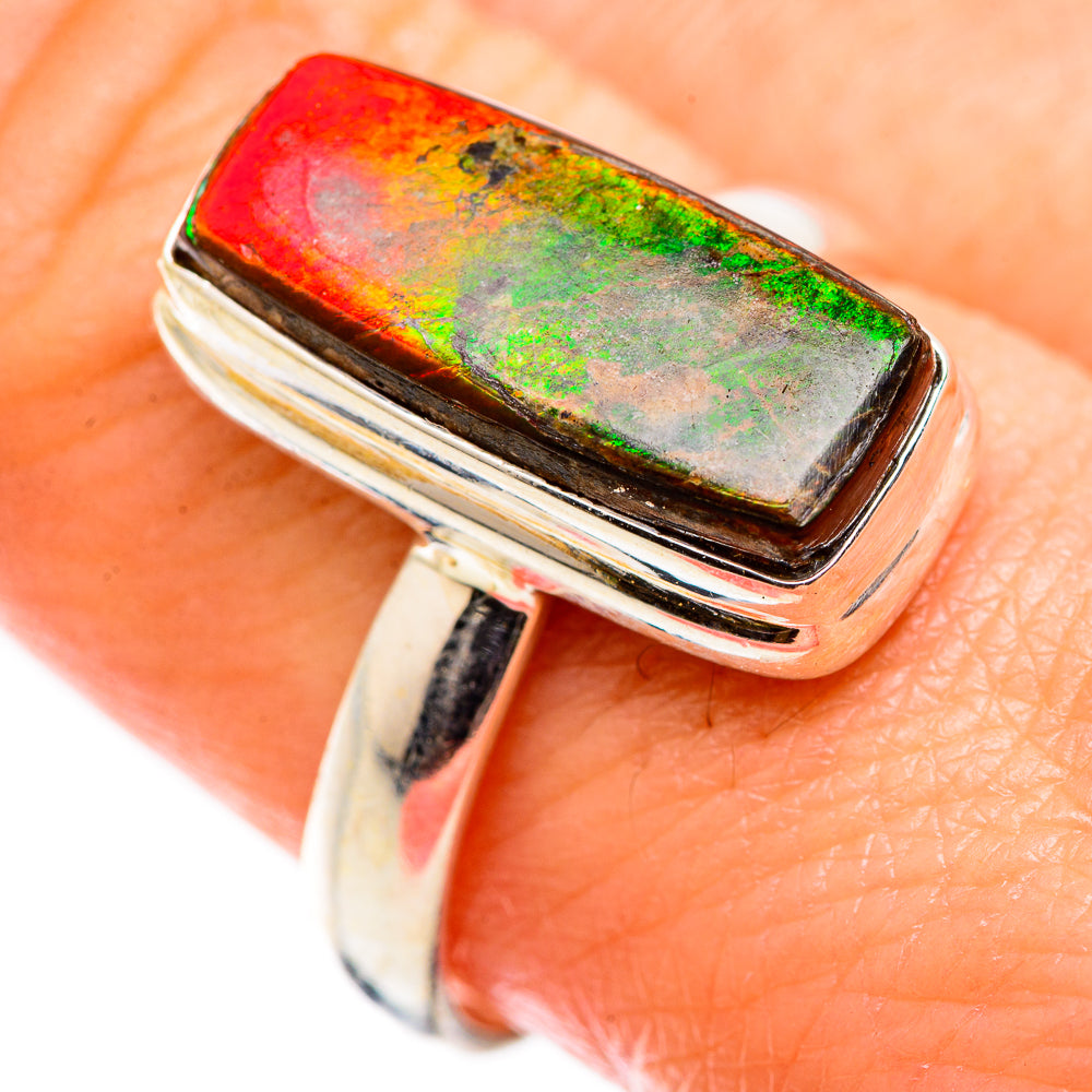 Ammolite Rings handcrafted by Ana Silver Co - RING129435