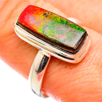 Ammolite Rings handcrafted by Ana Silver Co - RING129435
