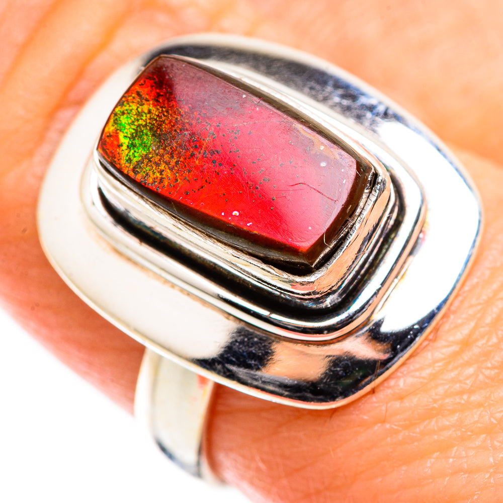 Ammolite Rings handcrafted by Ana Silver Co - RING129438