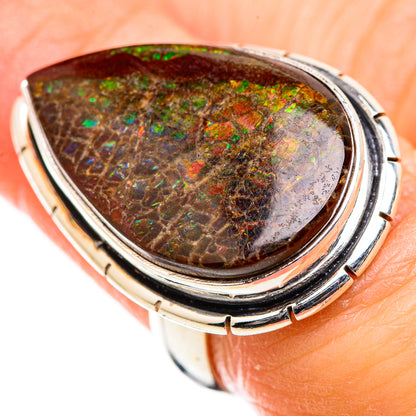 Ammolite Rings handcrafted by Ana Silver Co - RING129442