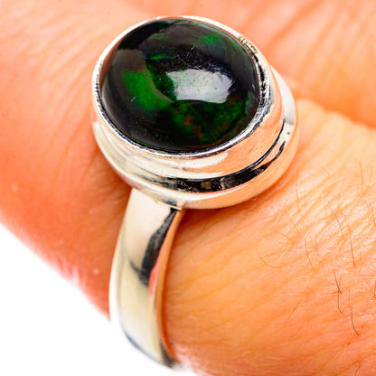 Black Opal Rings handcrafted by Ana Silver Co - RING129444