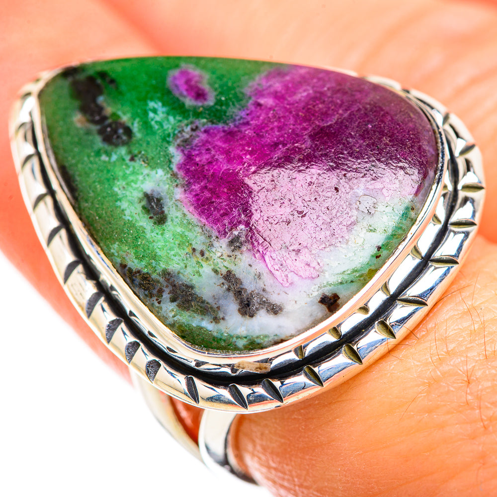 Ruby Zoisite Rings handcrafted by Ana Silver Co - RING129449