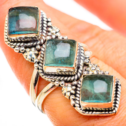 Blue Fluorite Rings handcrafted by Ana Silver Co - RING129452