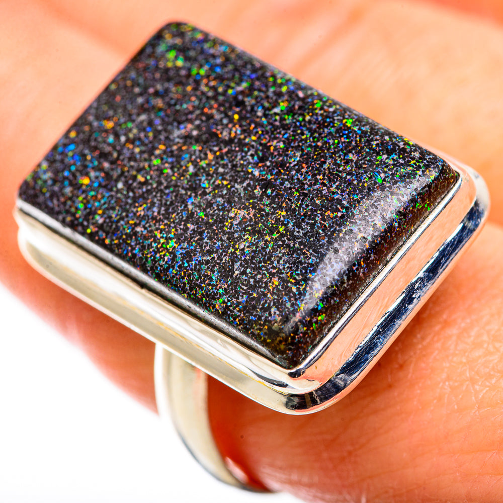 Andamooka Opal Rings handcrafted by Ana Silver Co - RING129469