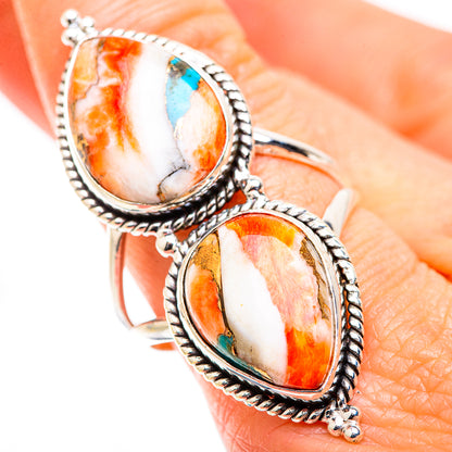 Spiny Oyster Turquoise Rings handcrafted by Ana Silver Co - RING129479