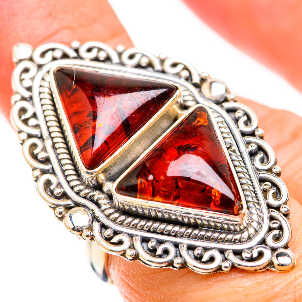 Baltic Amber Rings handcrafted by Ana Silver Co - RING129480