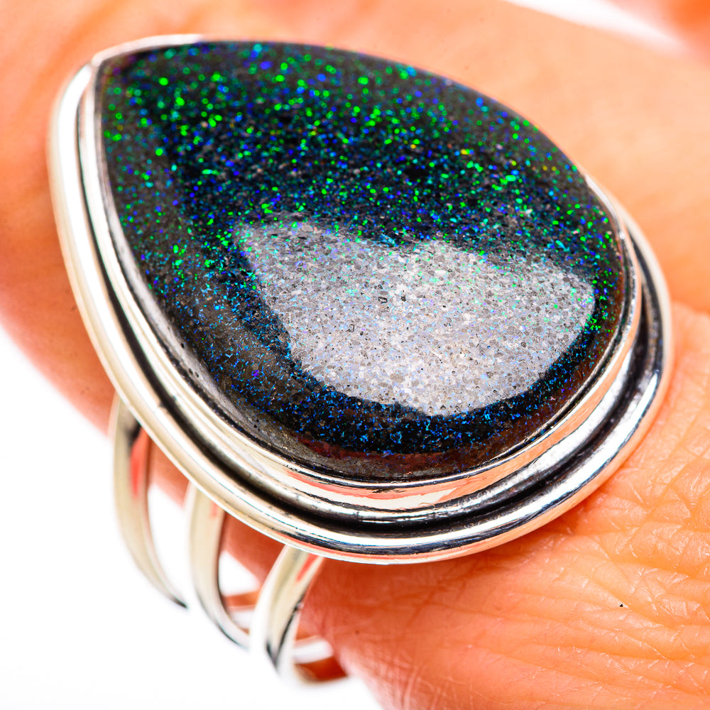 Andamooka Opal Rings handcrafted by Ana Silver Co - RING129488