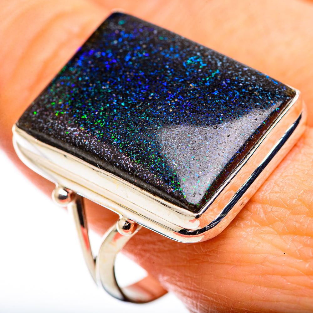 Andamooka Opal Rings handcrafted by Ana Silver Co - RING129491
