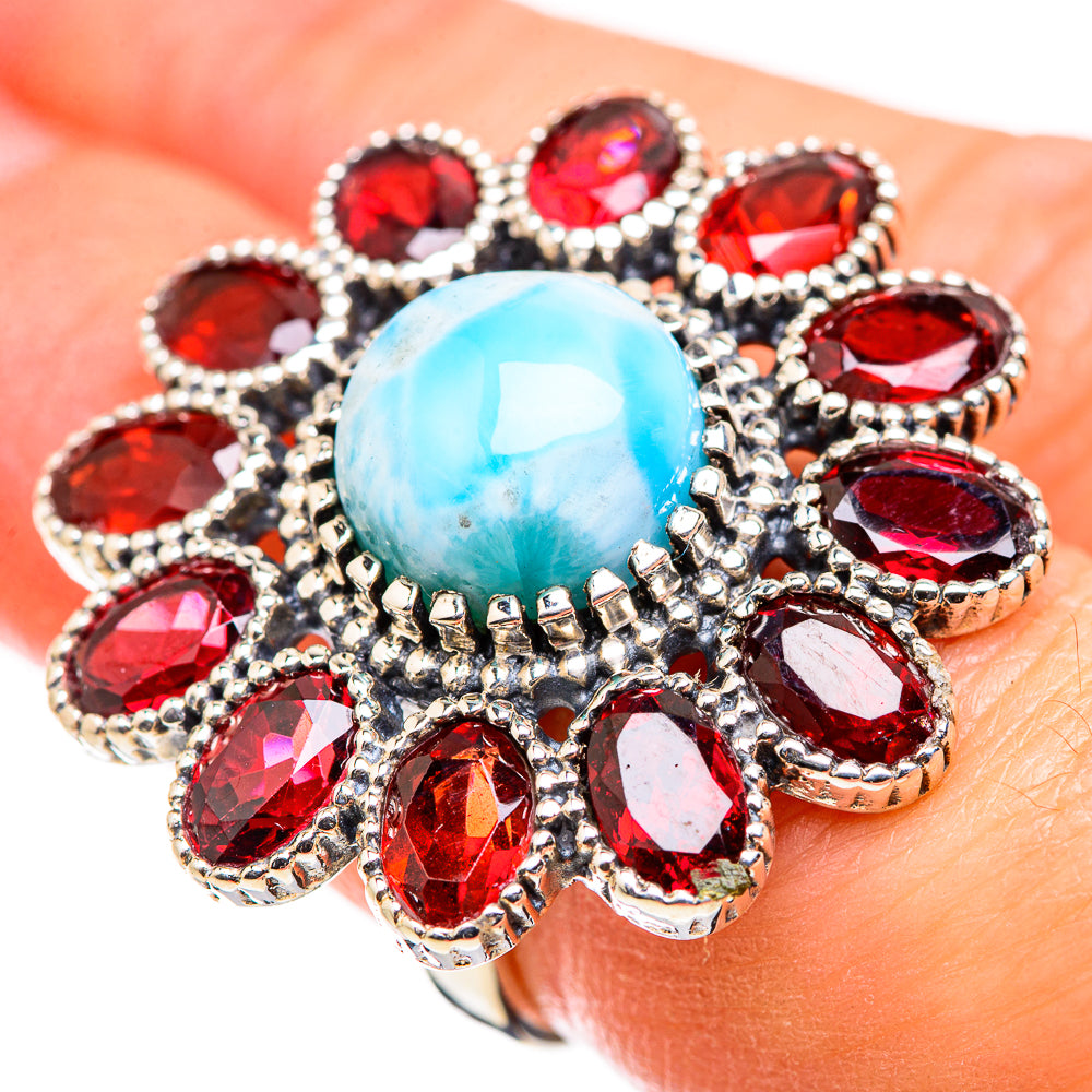 Larimar Rings handcrafted by Ana Silver Co - RING129501