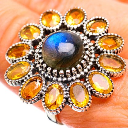 Labradorite Rings handcrafted by Ana Silver Co - RING129504