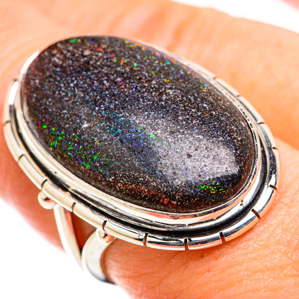 Andamooka Opal Rings handcrafted by Ana Silver Co - RING129505