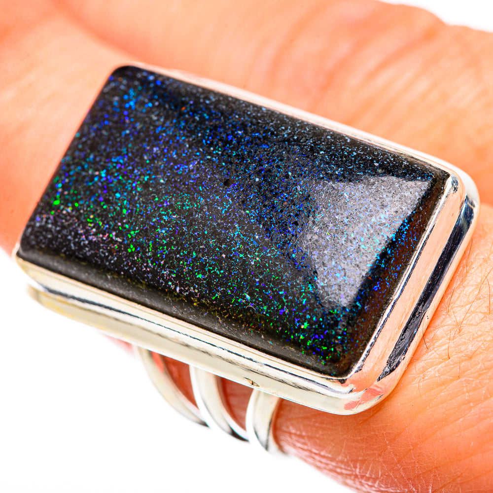 Andamooka Opal Rings handcrafted by Ana Silver Co - RING129506