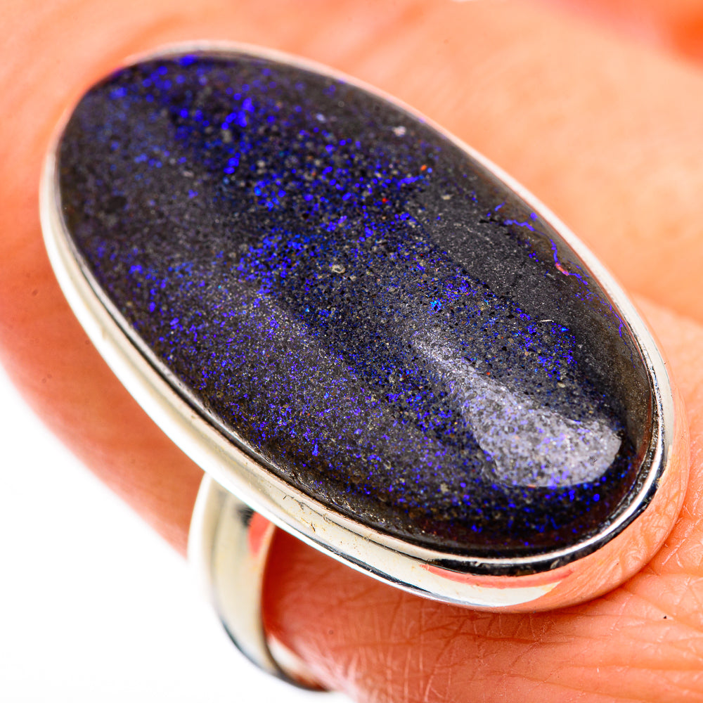 Andamooka Opal Rings handcrafted by Ana Silver Co - RING129507