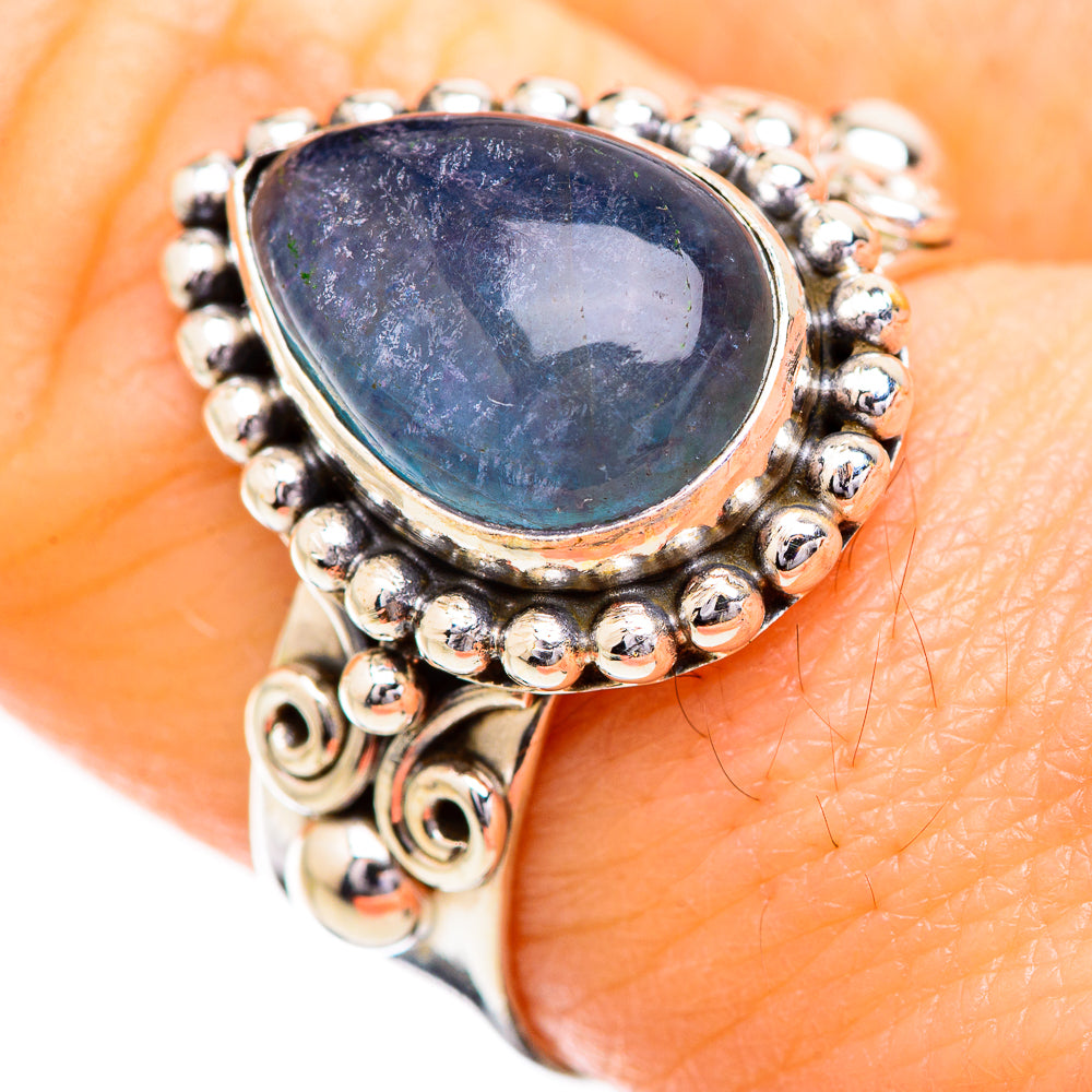 Blue Fluorite Rings handcrafted by Ana Silver Co - RING129510