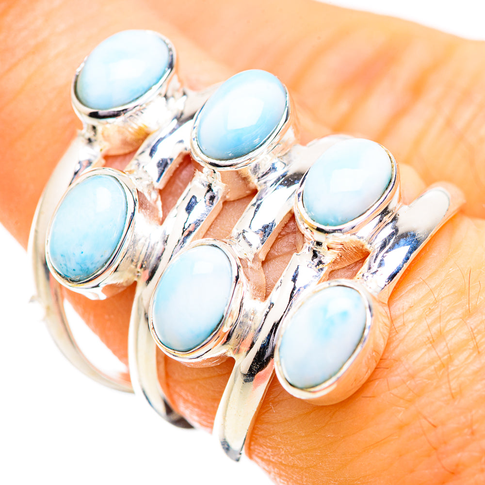 Larimar Rings handcrafted by Ana Silver Co - RING129511