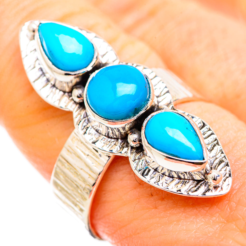 Sleeping Beauty Turquoise Rings handcrafted by Ana Silver Co - RING129513