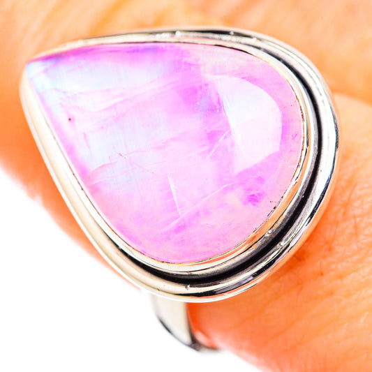 Pink Moonstone Rings handcrafted by Ana Silver Co - RING129521