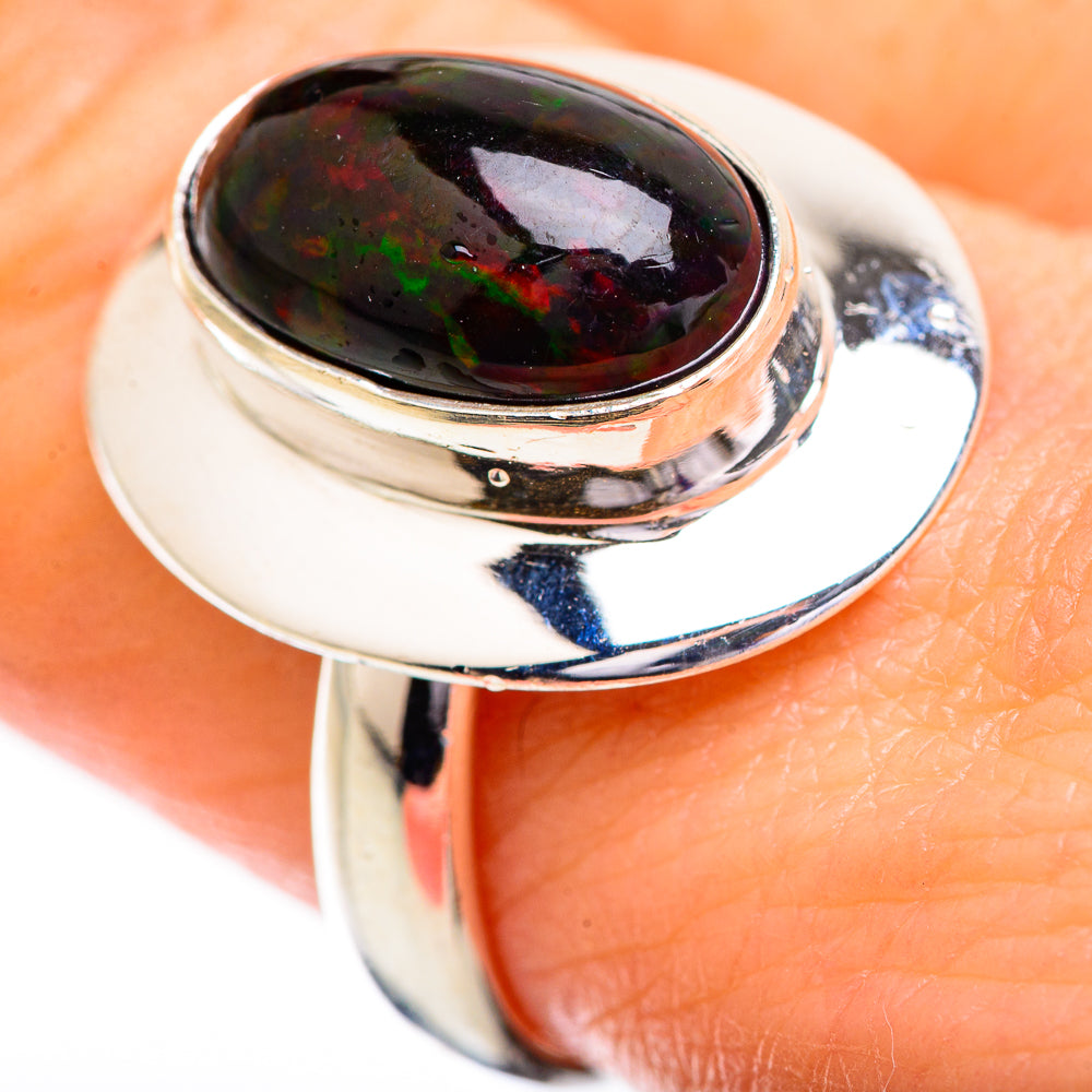 Black Opal Rings handcrafted by Ana Silver Co - RING129534