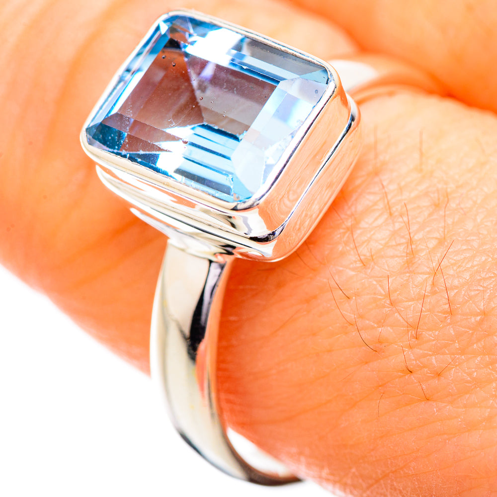 Blue Topaz Rings handcrafted by Ana Silver Co - RING129538