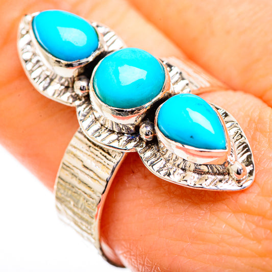 Sleeping Beauty Turquoise Rings handcrafted by Ana Silver Co - RING129539