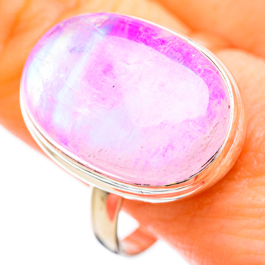 Pink Moonstone Rings handcrafted by Ana Silver Co - RING129546
