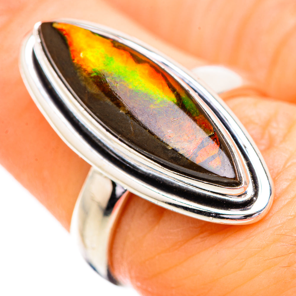 Ammolite Rings handcrafted by Ana Silver Co - RING129548