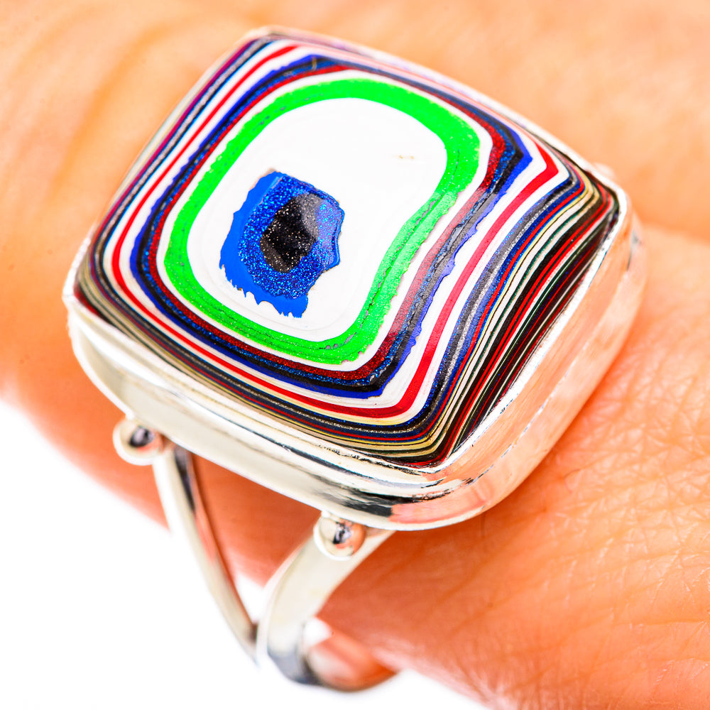 Fordite Rings handcrafted by Ana Silver Co - RING129553