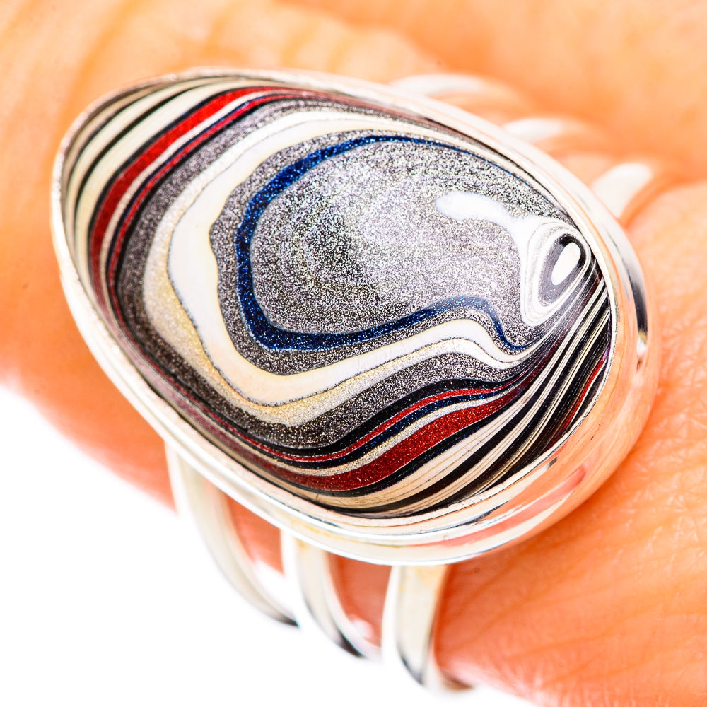Fordite Rings handcrafted by Ana Silver Co - RING129556