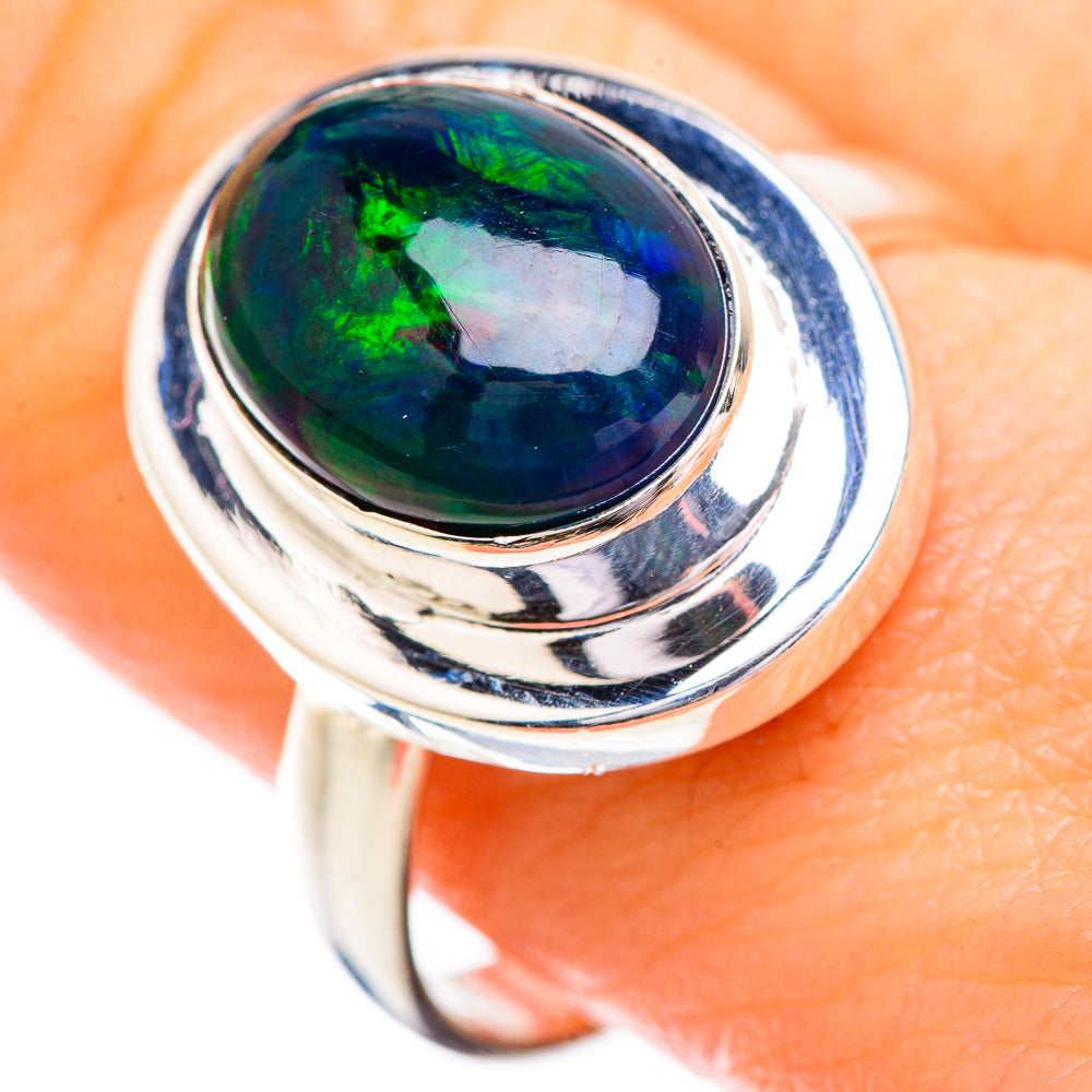 Black Opal Rings handcrafted by Ana Silver Co - RING129557