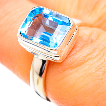 Blue Topaz Rings handcrafted by Ana Silver Co - RING129563
