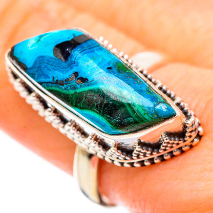Malachite In Chrysocolla Rings handcrafted by Ana Silver Co - RING129578