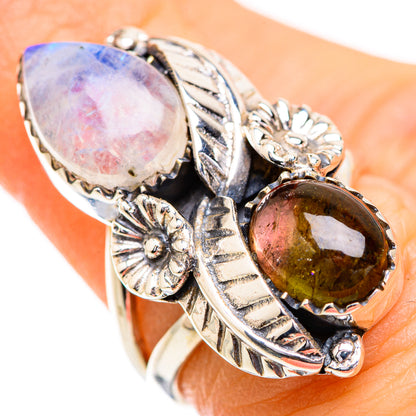 Rainbow Moonstone Rings handcrafted by Ana Silver Co - RING129579