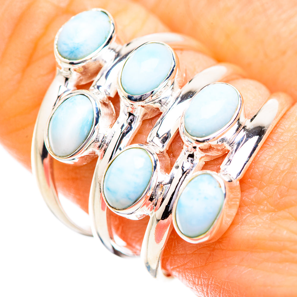 Larimar Rings handcrafted by Ana Silver Co - RING129587