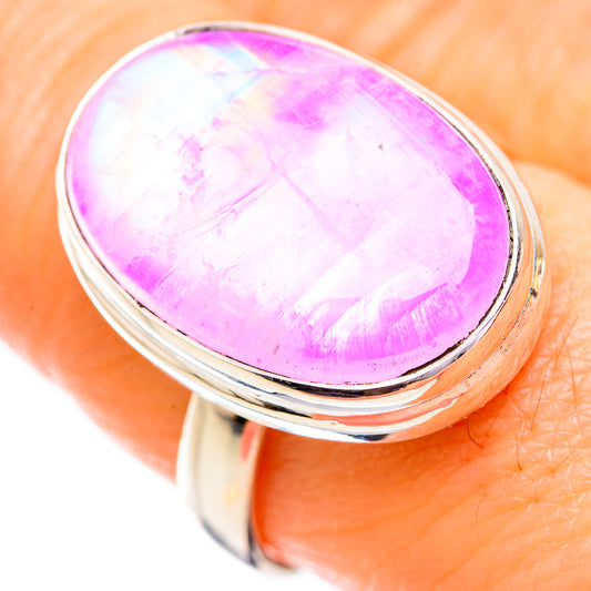 Pink Moonstone Rings handcrafted by Ana Silver Co - RING129593