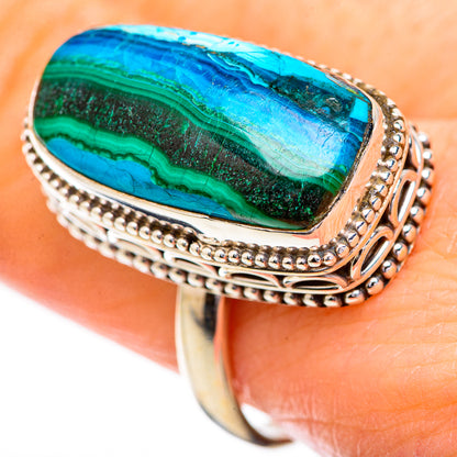 Malachite In Chrysocolla Rings handcrafted by Ana Silver Co - RING129598