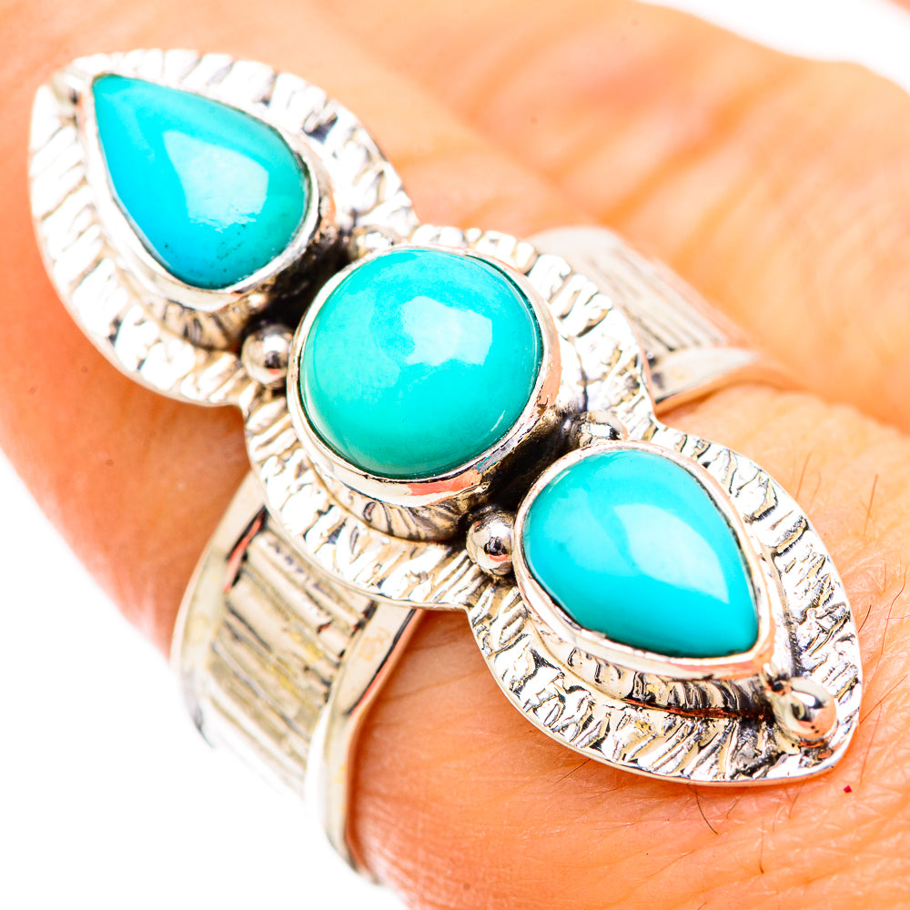 Sleeping Beauty Turquoise Rings handcrafted by Ana Silver Co - RING129607