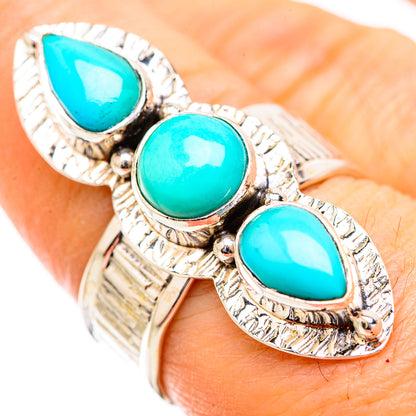 Sleeping Beauty Turquoise Rings handcrafted by Ana Silver Co - RING129607