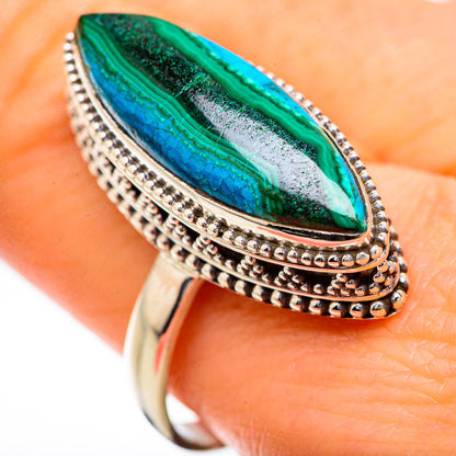 Malachite In Chrysocolla Rings handcrafted by Ana Silver Co - RING129625