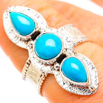 Sleeping Beauty Turquoise Rings handcrafted by Ana Silver Co - RING129627