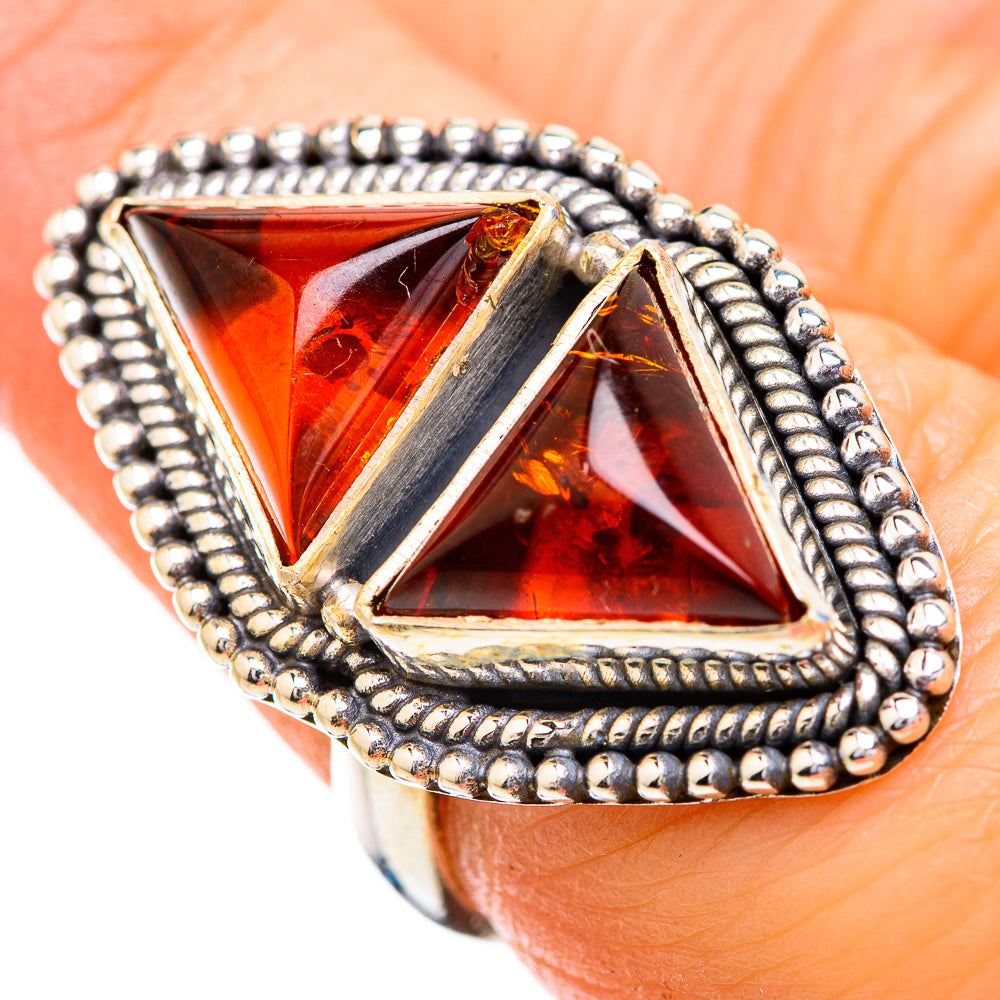 Baltic Amber Rings handcrafted by Ana Silver Co - RING129641