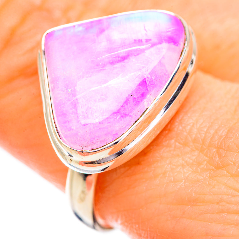 Pink Moonstone Rings handcrafted by Ana Silver Co - RING129645