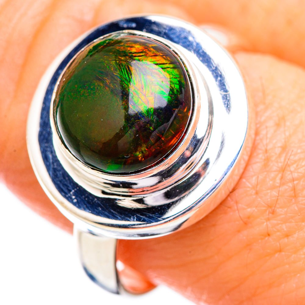 Black Opal Rings handcrafted by Ana Silver Co - RING129653