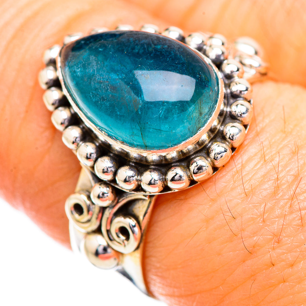 Blue Fluorite Rings handcrafted by Ana Silver Co - RING129655