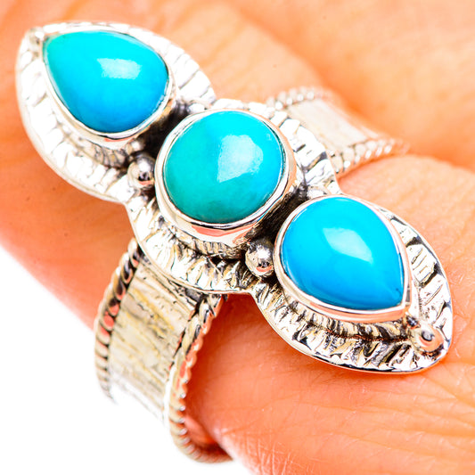 Sleeping Beauty Turquoise Rings handcrafted by Ana Silver Co - RING129657