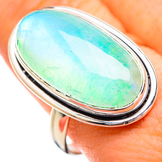 Green Moonstone Rings handcrafted by Ana Silver Co - RING129660