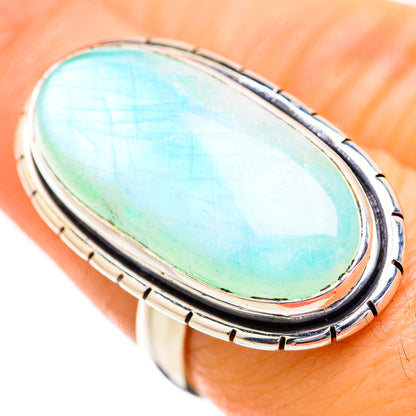 Green Moonstone Rings handcrafted by Ana Silver Co - RING129661