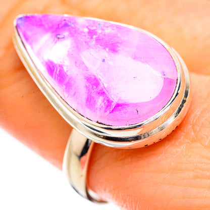 Pink Moonstone Rings handcrafted by Ana Silver Co - RING129669