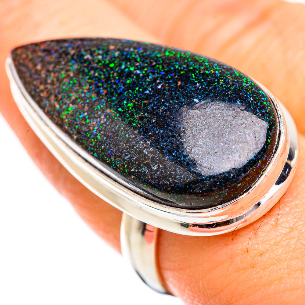 Andamooka Opal Rings handcrafted by Ana Silver Co - RING129675
