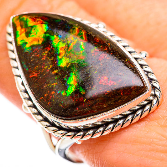 Ammolite Rings handcrafted by Ana Silver Co - RING129676