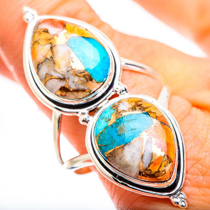 Spiny Oyster Turquoise Rings handcrafted by Ana Silver Co - RING129677